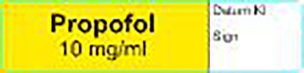 Produktbild - 62599 - Etikett Propofol 10mg/ml färgkodad 12x50mm 500st/rulle
