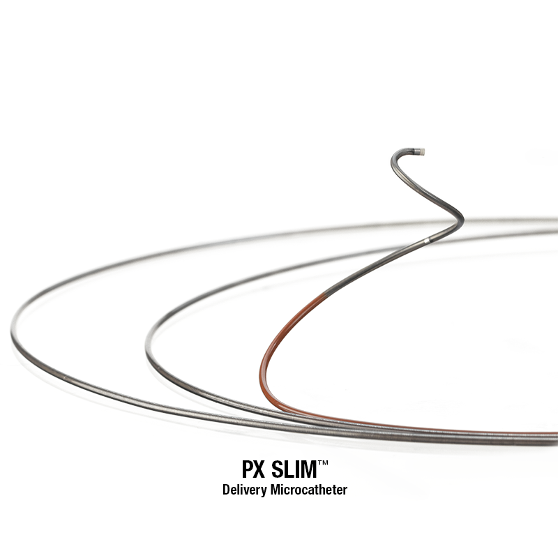 Produktbild - VF000164926 - Mikrokateter med 2 röntgentäta markeringar distalt span 3cm PXSLIM 45 grader 0.025" 150cm