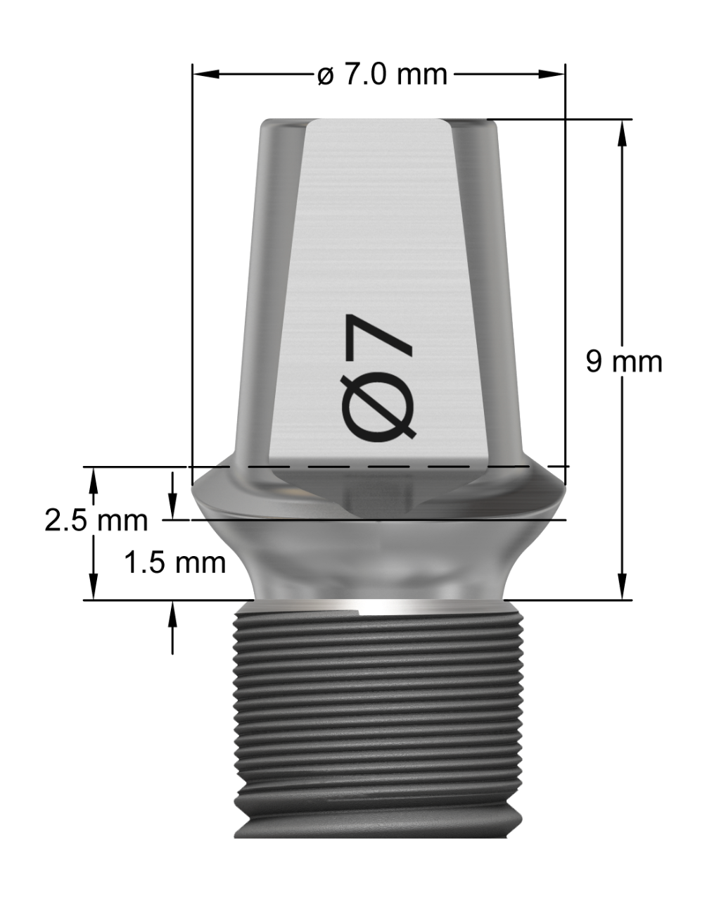 Produktbild - VF000178342 - Cementretinerande distans EV 7,0x1,5mm strl XL