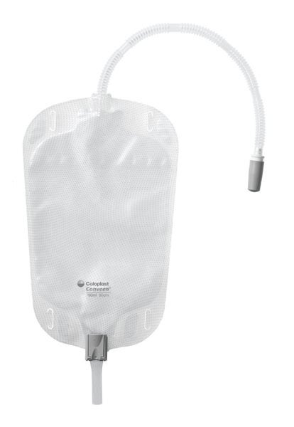 Produktbild - 52951 - Urinpåse för ben tömbar med fast konnektor 750ml slang 30cm