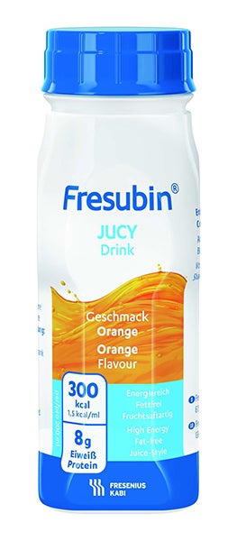 Produktbild - 57720 - Fresubin Jucy Drink kosttillägg proteinrikt och fettfritt apelsin 150kcal/100ml 200ml