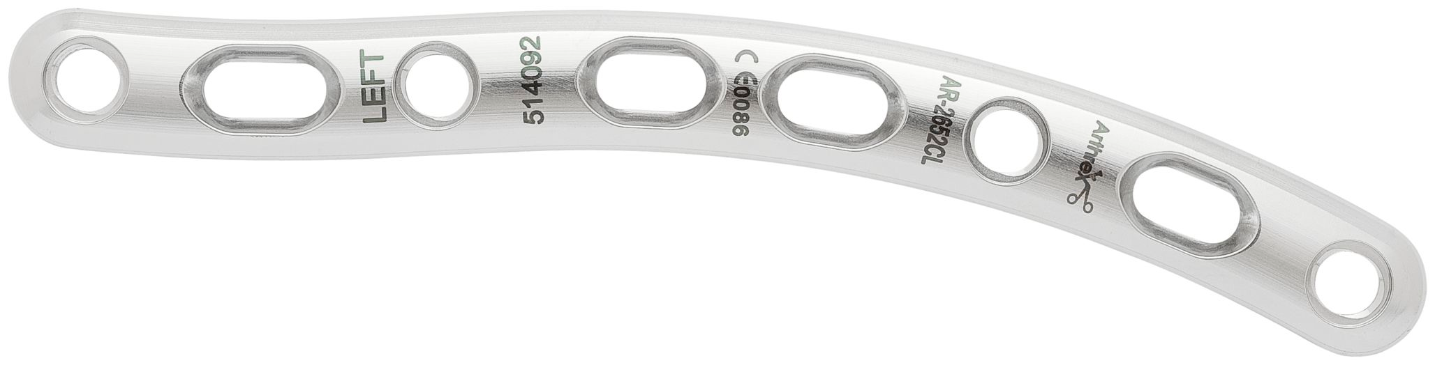 Produktbild - VF000190111 - Clavikel - Medial/diafysär fraktur Medial/diafysär platta, Längd 70-125mm