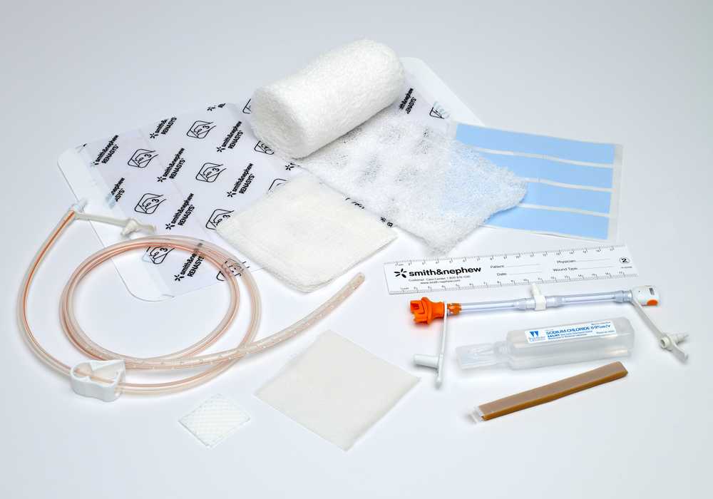 Produktbild - VF000176754 - Dränageset flergångs med bukförband och gasvävsförband för runt drän 19Fr