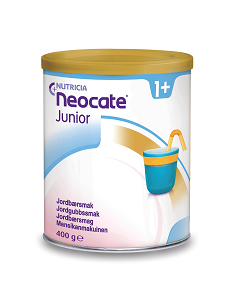 Produktbild - VF000165907 - Neocate Junior kosttillägg för barn mjölkfri jordgubb 100kcal/100ml 400g