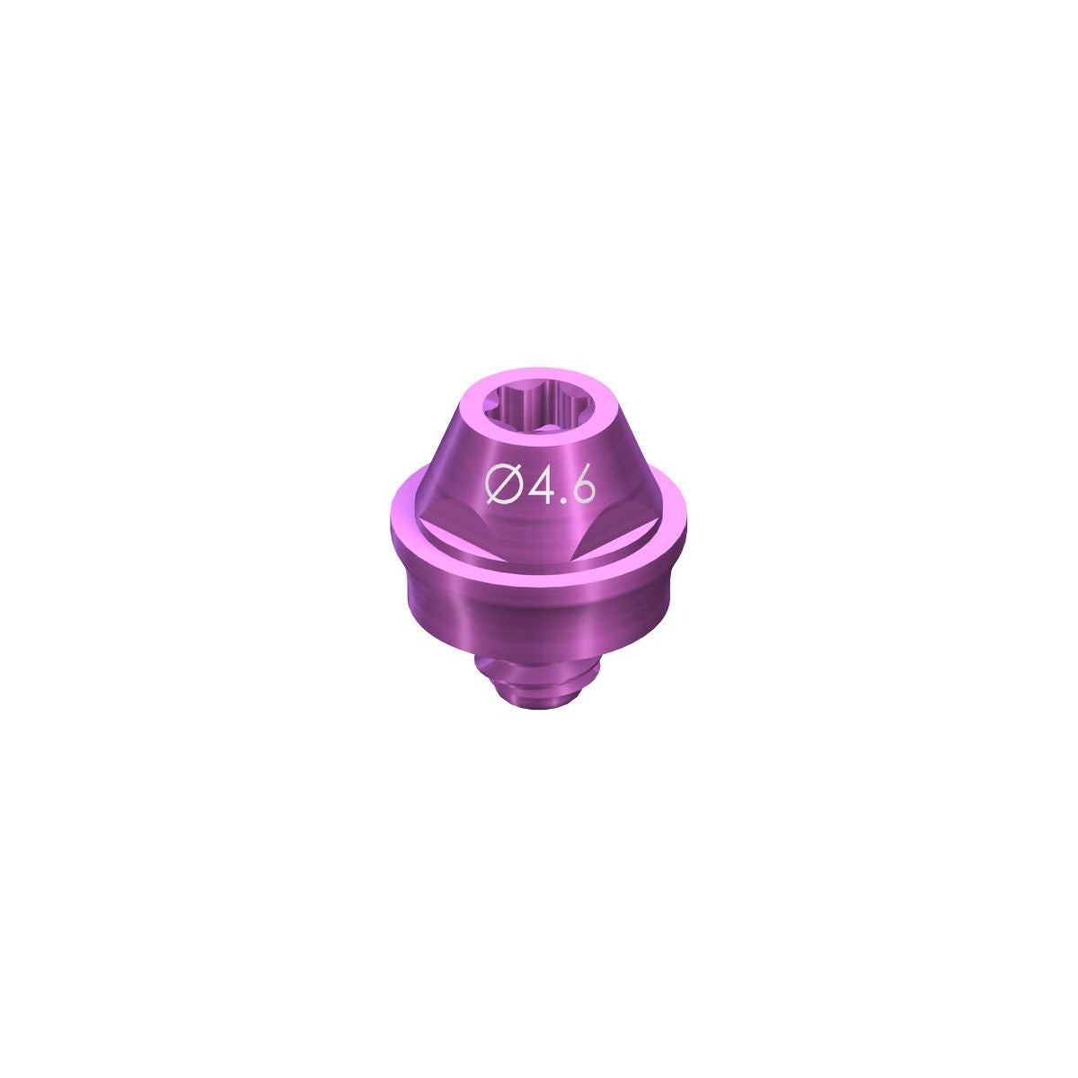 Produktbild - VF000179488 - Skruvretinerad distans Zygomaimplantat externt hexagon 0° 4,0 plattform 4,6 gingivalhöjd 1,5