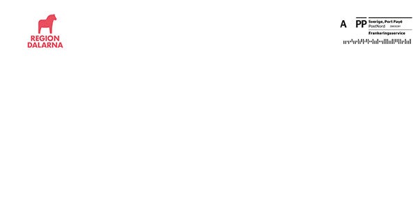 Produktbild - 65276 - Kuvert självhäftande med remsa A-post Region Dalarna vitt C4 100g