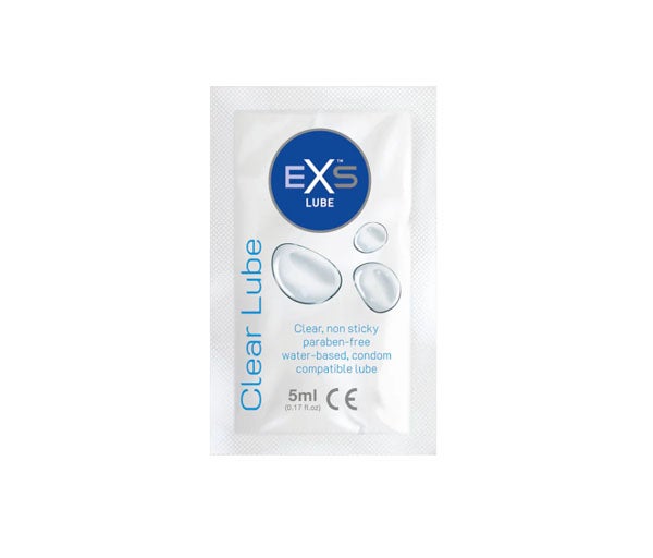 Produktbild - 61918 - GLIDMEDEL EXS CLEAR LUBE 5ML VATTENBASERAT