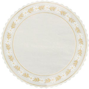 Produktbild - VF000177787 - Pergamyntårtpapper vit/guld 35cm