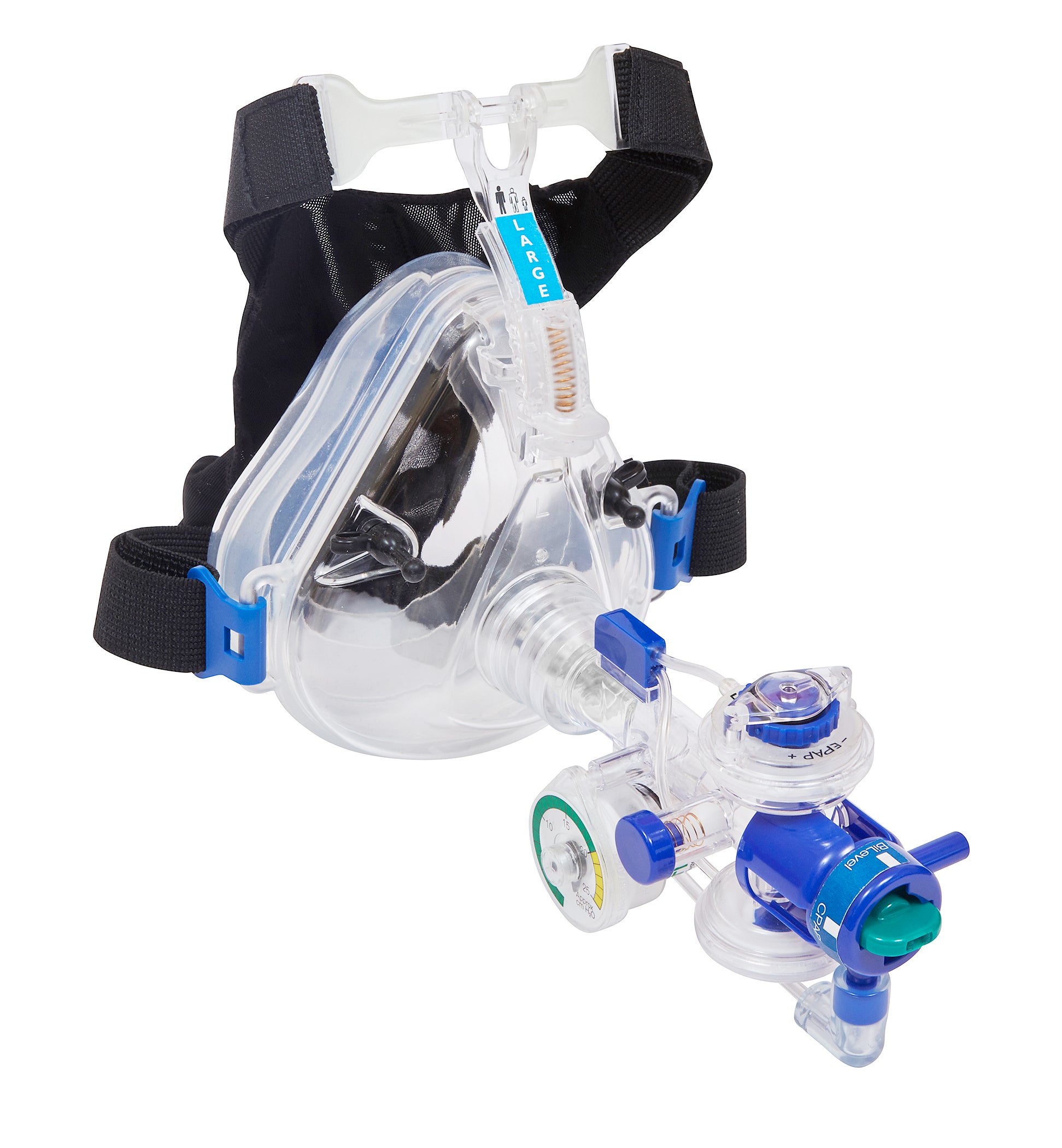 Produktbild - VF000132197 - Bilevel CPAP med rak svivelkoppling och hätta liten vuxen strl M 5-pack