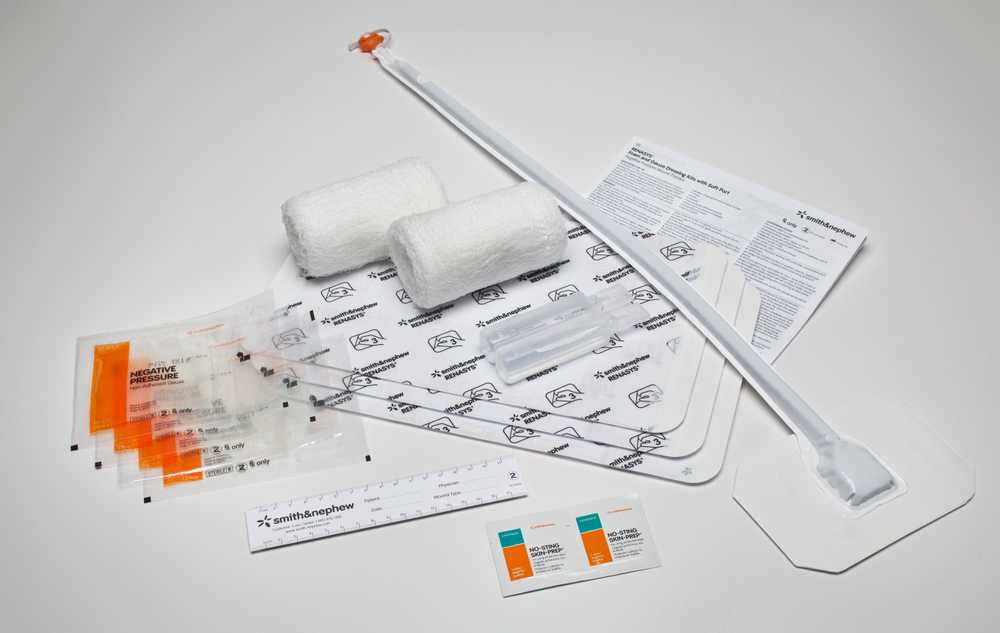 Produktbild - VF000176750 - Gasvävskit flergångs med bukförband och soft port 11cmx4m strl XL