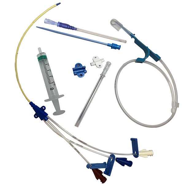 Produktbild - 65180 - CVK-set 3-lumen med avstängningsbricka 7Fr 16/18/18G 160mm