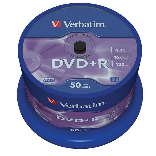 Produktbild - 55246 - DVD+R-skiva i cakebox 16x 4,7GB 120min