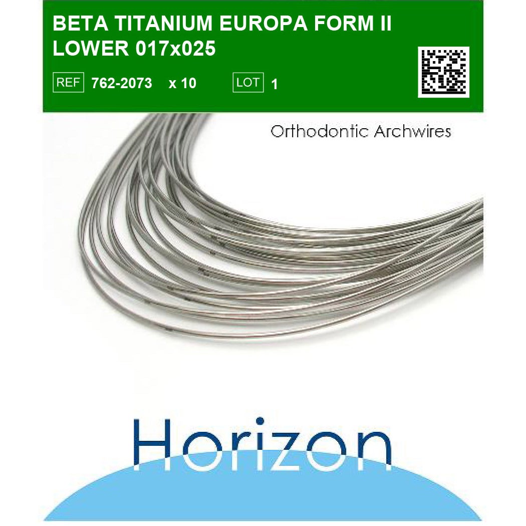 Produktbild - VF000142354 - Kantbåge TMA underkäke EUR 2 0.017x0,025" 10-pack