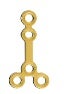 Produktbild - VF7009539 - Platta Y-formad mellanansikte steril 5 hål midja 4mm tjocklek 0,6mm