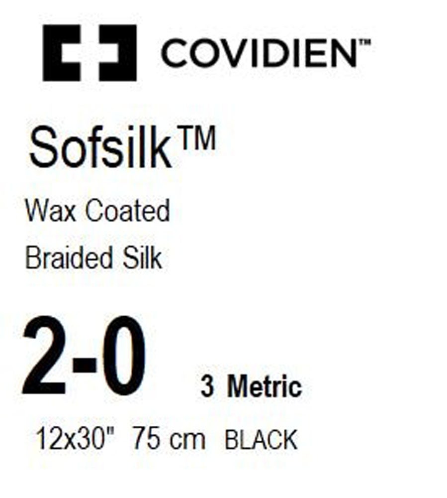 Produktbild - VF000150229 - SOFSILK™ 2-0 BLACK 12x75CM PRECUT x36
