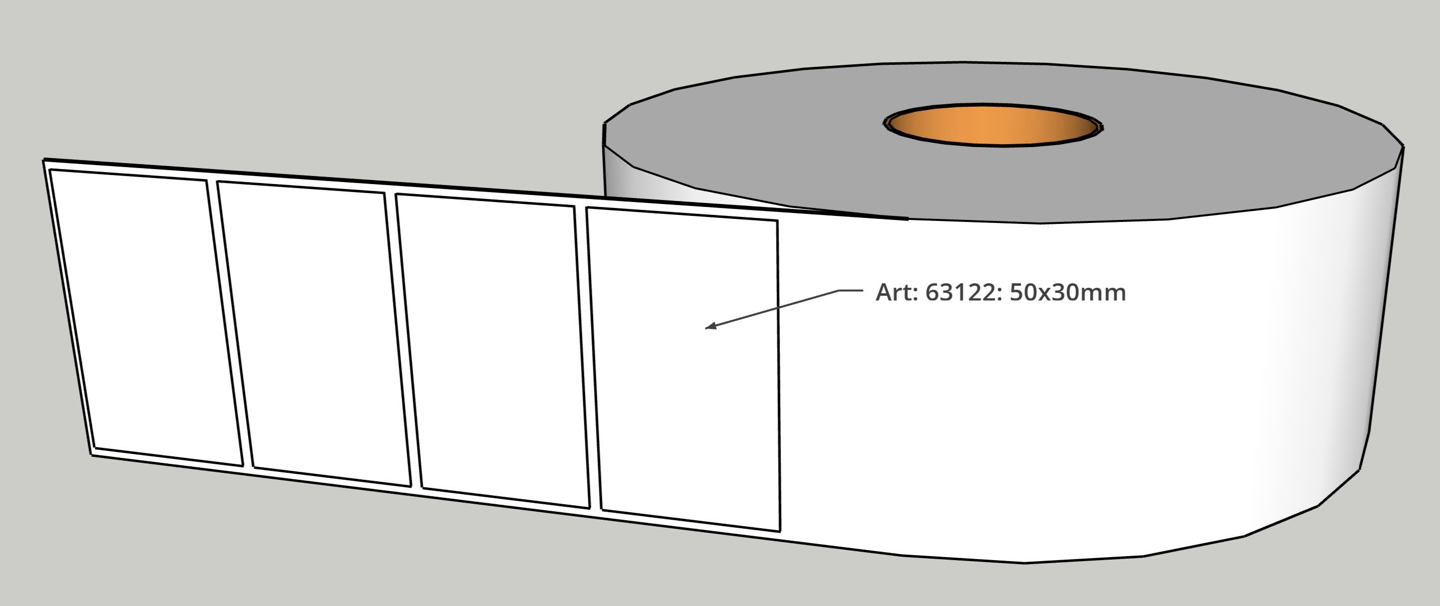 Produktbild - VF000184112 - Etikett arkivbeständig 50x30mm 1000st/rulle