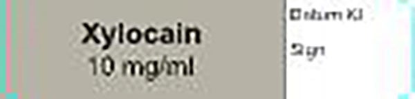 Produktbild - VF000185871 - Etikett Xylocain 10mg/ml färgkodad 12x50mm 500st/rulle