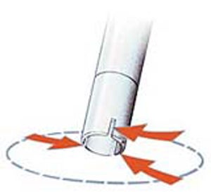 Produktbild - 70340 - SUGSET DUBBELRÖR VÄLLFORSSPETS 31CM SL 3,5M