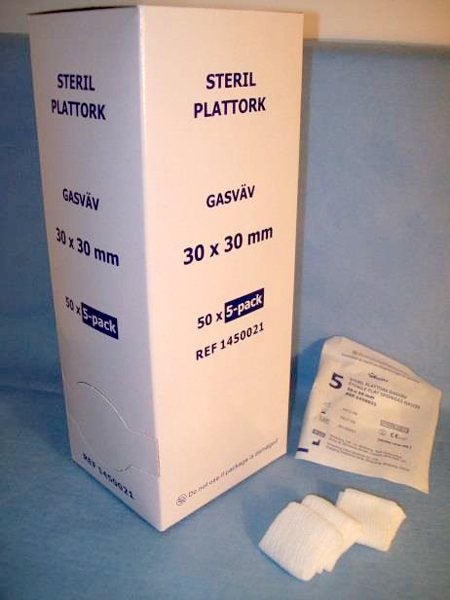 Produktbild - 50572 - Plattork gasväv 30x30mm 5-pack