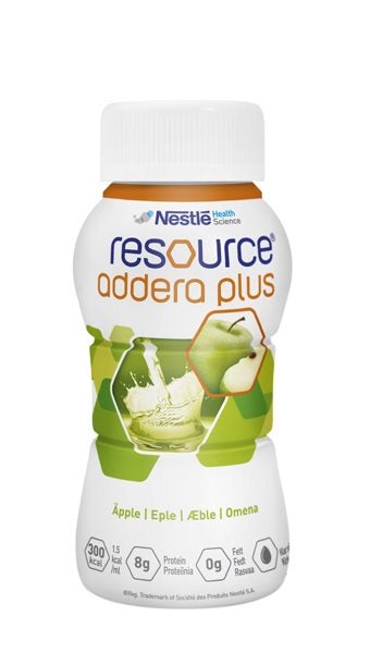Produktbild - 57738 - Resource Add Plus kosttillägg energirik fettfri äpple 150kcal/100ml 200ml