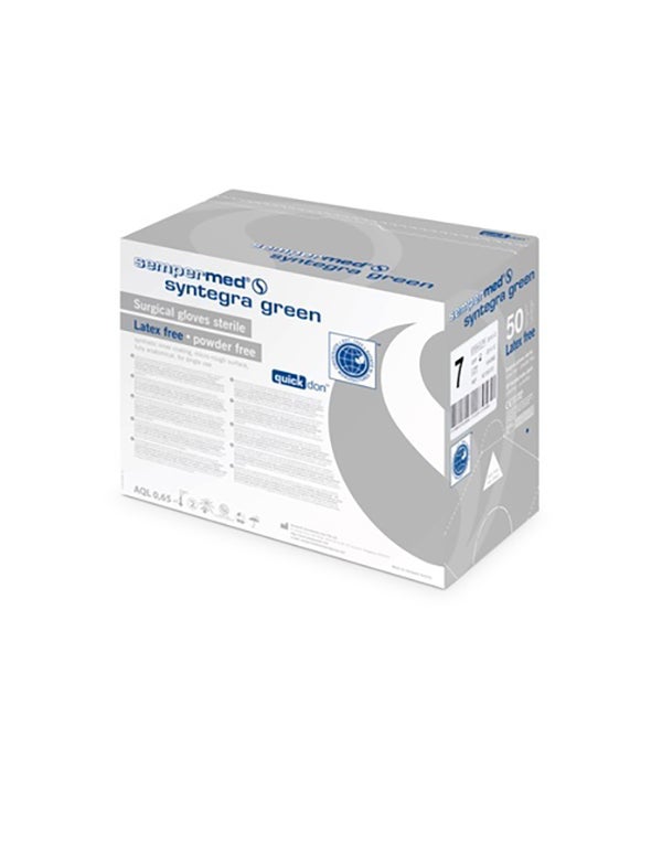 Produktbild - 63752 - Operationshandskar underhandske polyisopren grön strl 8,5