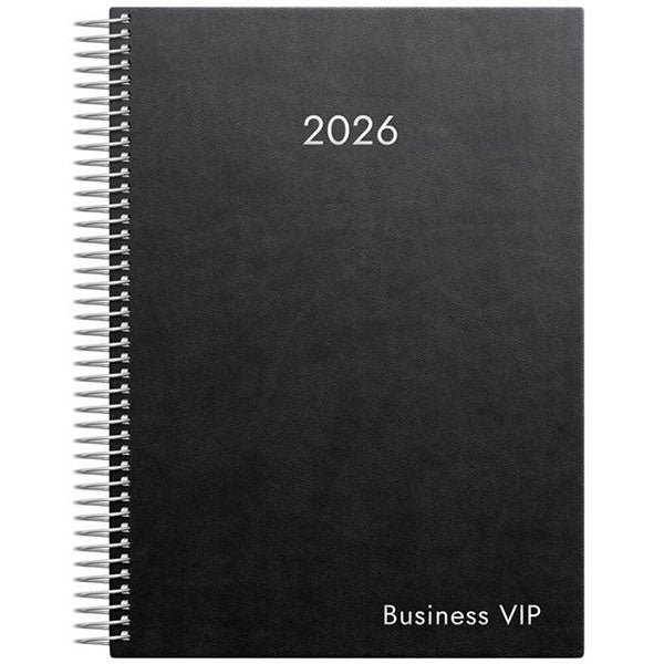Produktbild - 65776 - Almanacka veckokalender 2026 1 vecka/uppslag timindelad kl 8-18 konstläder 148x210mm