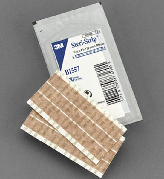 Produktbild - 83379 - Suturtejp nonwoven 6-strip beige 12x100mm