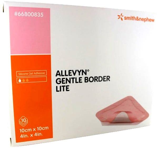 Produktbild - 50583 - Polyuretanskumförband tunt med silikonbeläggning och häftkant 10x10cm