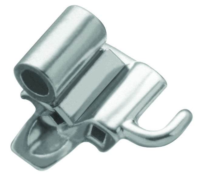 Produktbild - VF000140995 - Konvertibel gjuten ocklusal dubbel buckaltub för vänster underkäke med lipbumper-rör -27° torque 5° distal offset 0.018"