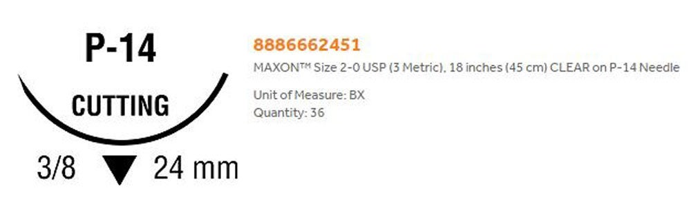 Produktbild - VF000150645 - MAXON™ 2-0 CLEAR 45CM P-14 X36