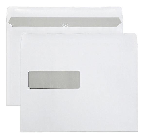 Produktbild - 65259 - Kuvert med fönster självhäftande vitt C5V2 90g