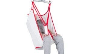 Produktbild - VF000174623 - Lyftsele hög rygg enpatientsbruk för sittande strl S maxvikt 200kg 5-pack