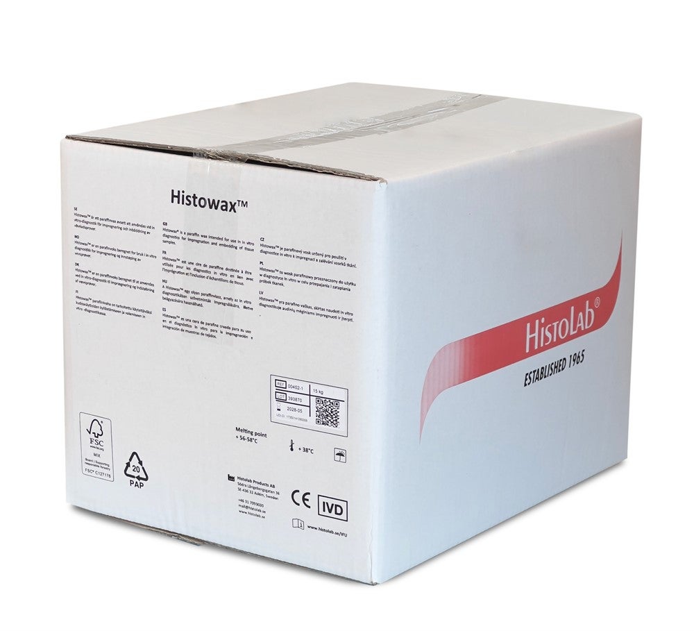 Produktbild - VF000193320 - Paraffin för inbäddning 56-58° pelletsform 15kg