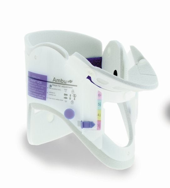 Produktbild - 83815 - Halskrage plast hård vuxen ställbar i 16 lägen enpatientbruk