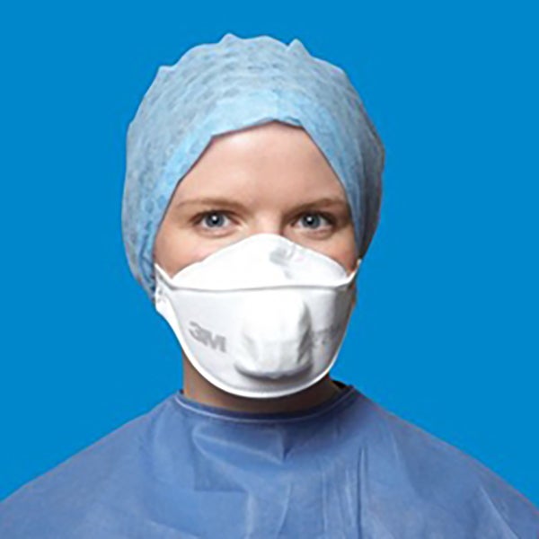 Produktbild - 65542 - ANDNINGSSKYDD M HUVUDB VIT M ÖVERTÄCKT VENTIL KL FFP3 O IIR