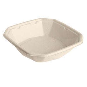 Produktbild - VF000178085 - Skål bagasse kvadratisk 1000ml 224x224x42mm 300-pack
