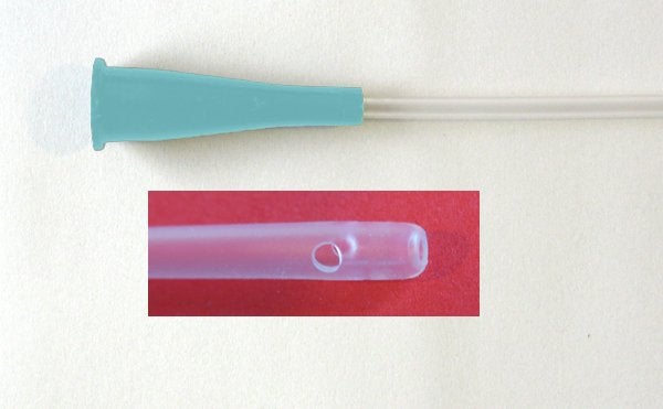 Produktbild - 59211 - Sugkateter rak med ändhål och sidohål ljusblå nr 8 53cm