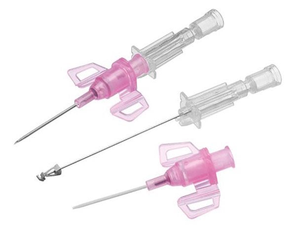 Produktbild - 53387 - Infusionskanyl utan port med stickskydd rosa 300PSI 20G 1,1x25mm