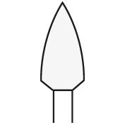 Produktbild - VF000176724 - Högblankpolerare flamformig vit strl stor 12-pack