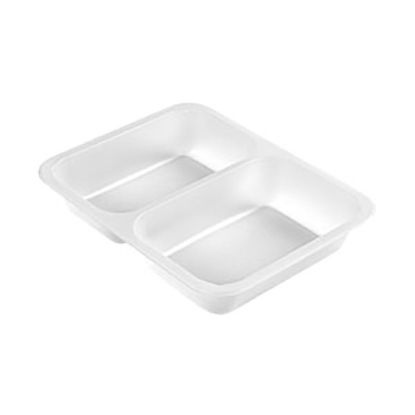 Produktbild - 64467 - Tråg till Fleximatkonceptet transparent 2-fack 550/480ml 227x178x40mm
