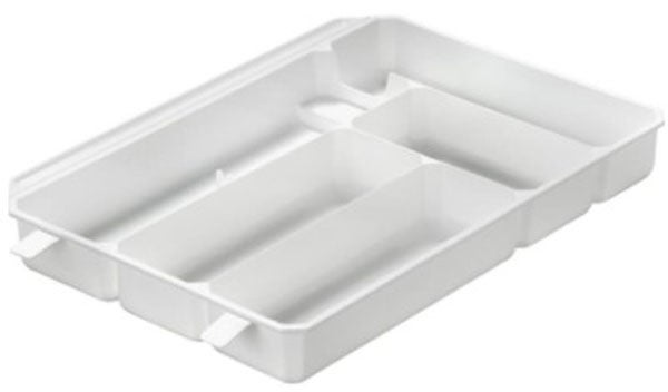 Produktbild - 60094 - Besticklåda med 5 fack plast vit 51x34x6cm