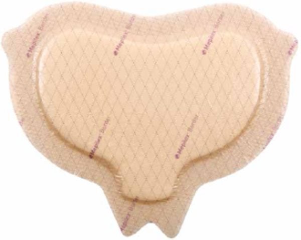 Produktbild - 57317 - Polyuretanförband sacrum med silikonbeläggning och häftkant 16x20cm