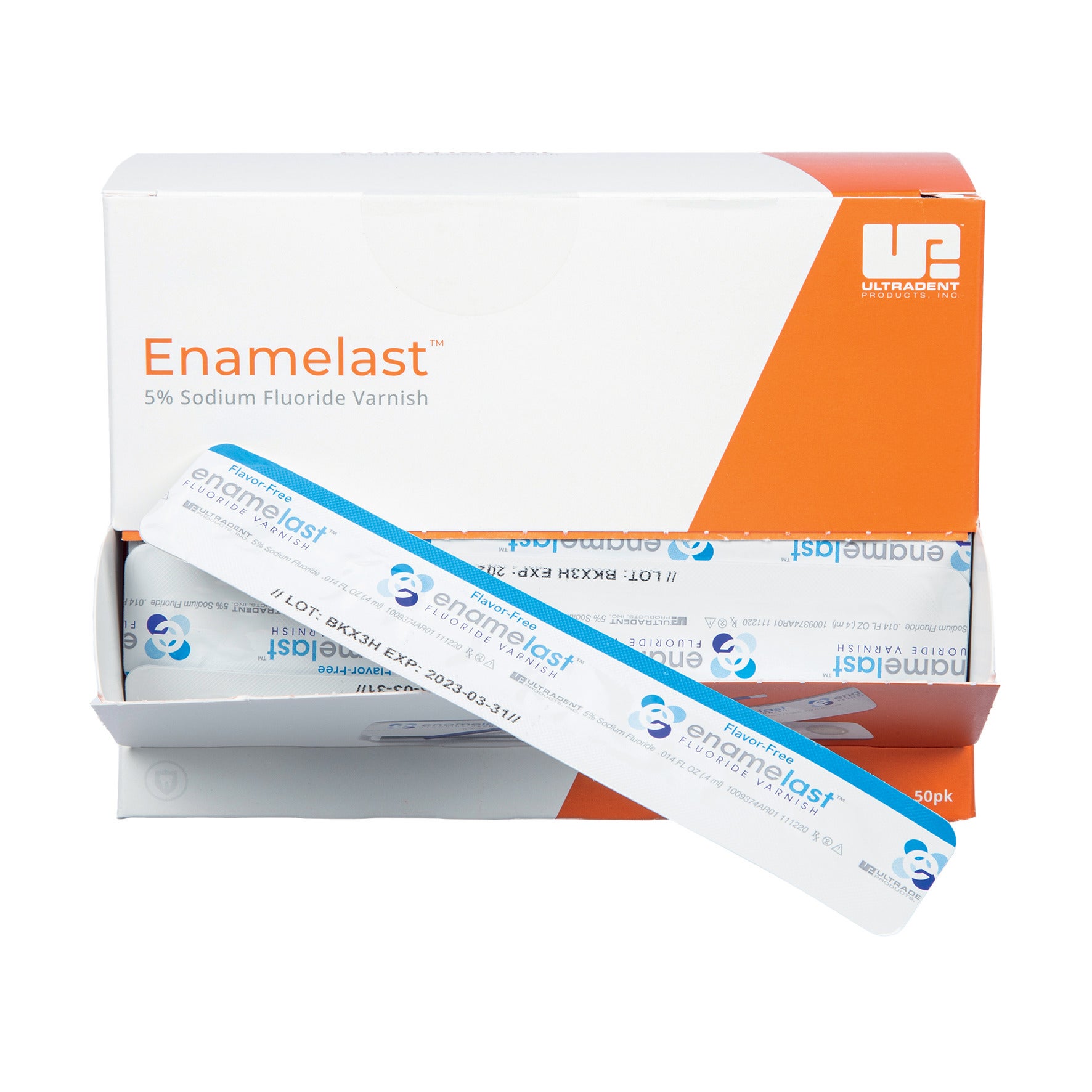 Produktbild - VF000177797 - Fluorlack mot känsliga tandhalsar smakfri 0,4ml 50-pack