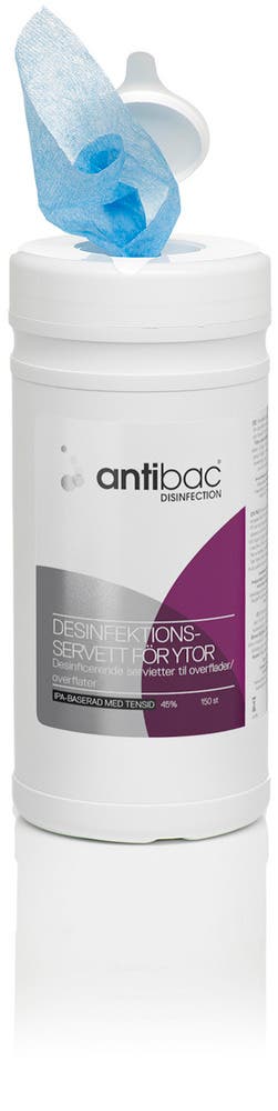 Produktbild - VF7003050 - Desinfektionsservett m isopropanol för ultraljudsprob 20x20cm 150-pack