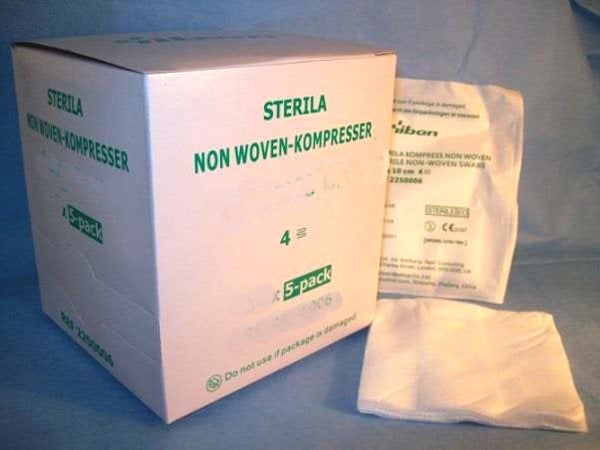 Produktbild - 50561 - Kompress nonwoven 4-lagers 10x10cm 5-pack