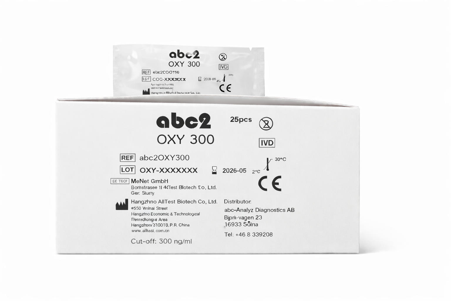 Produktbild - VF000184201 - Drogtest singelsticka för urin oxikodon 25-pack