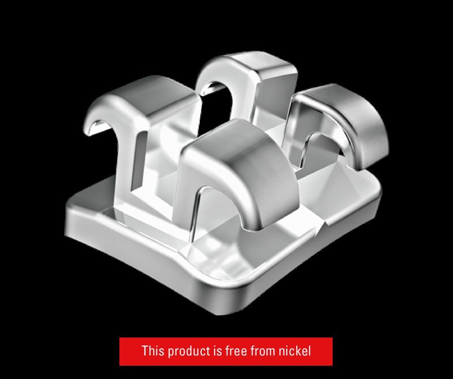 Produktbild - VF000139187 - Bracket nickelfri metall MB för vänster underkäke tand 5 med krok 5,0 0.022"