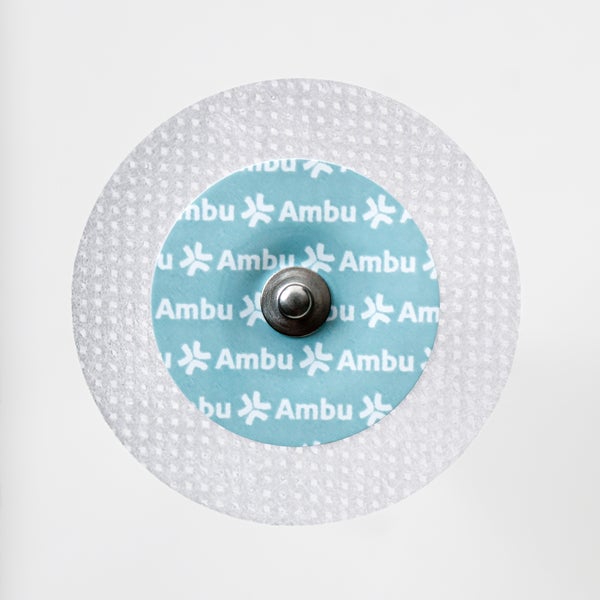 Produktbild - 62666 - EKG-elektrod för långtid väv med flik och fast gel för torr och skör hud 50mm