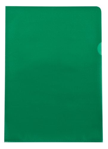 Produktbild - 54868 - Mapp A4 plast grön kopieringssäker med 2 öppna sidor och tumgrepp 0,12mm