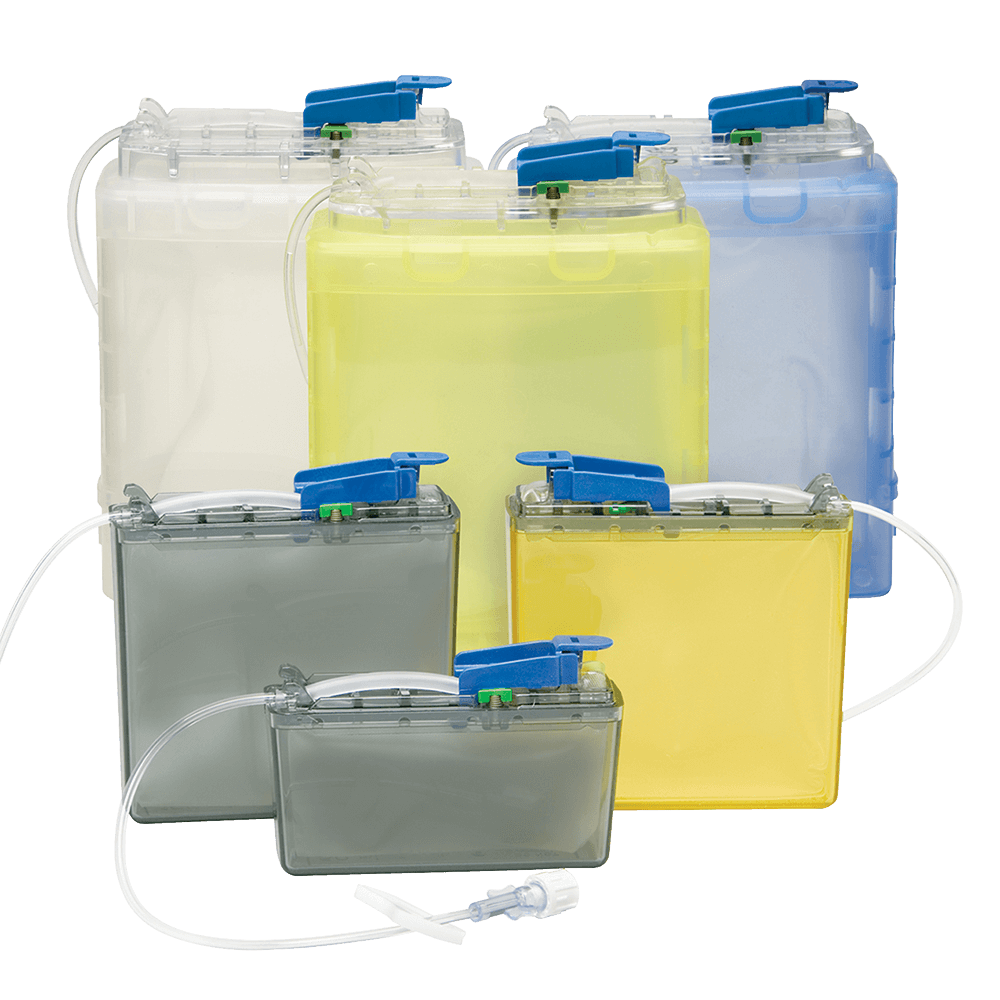 Produktbild - VF000146638 - Läkemedelskassett till CADD Solis smärtpump/VIP tom med autoflödesstopp gul 250ml 12-pack